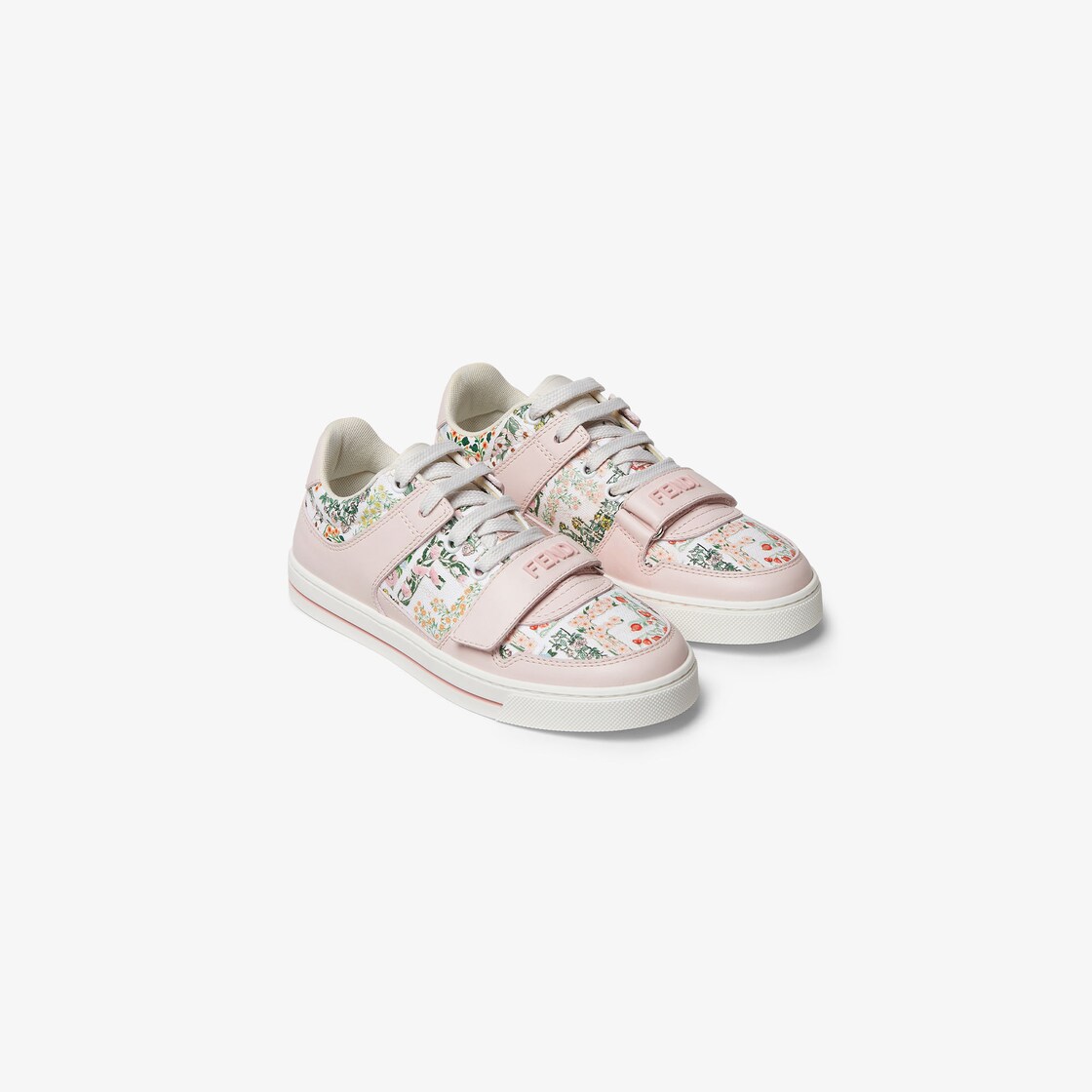 Junior sneakers Multicolour jacquard and leather junior sneakers Pink - Image 2/3