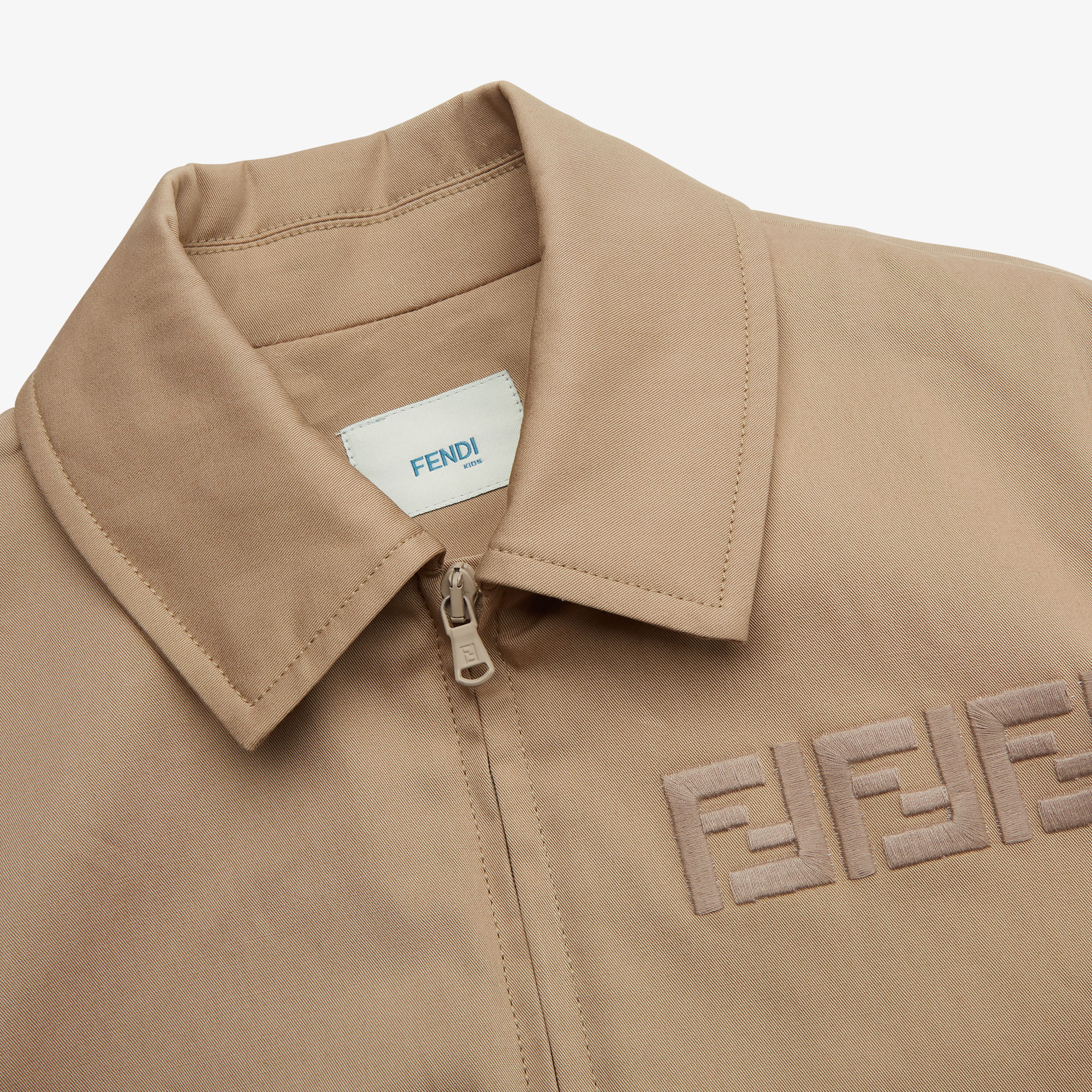 fendi zipper bomber jacket brown