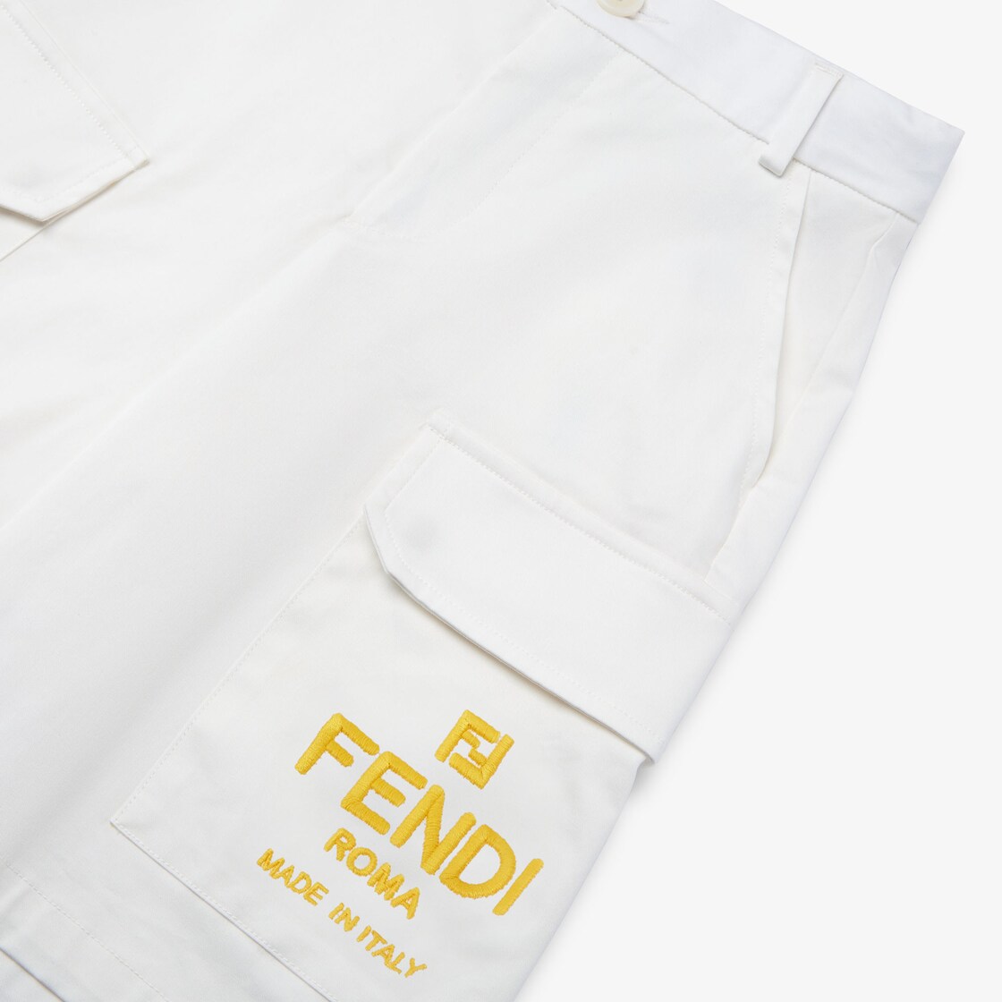 Junior Bermudas White gabardine junior Bermuda shorts White - Image 3/3