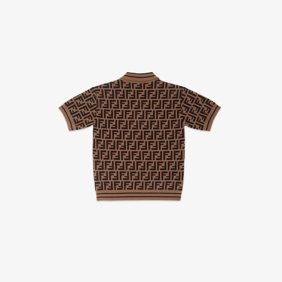 Junior Knit Polo Shirt - Knit polo shirt with all-over FF | Fendi