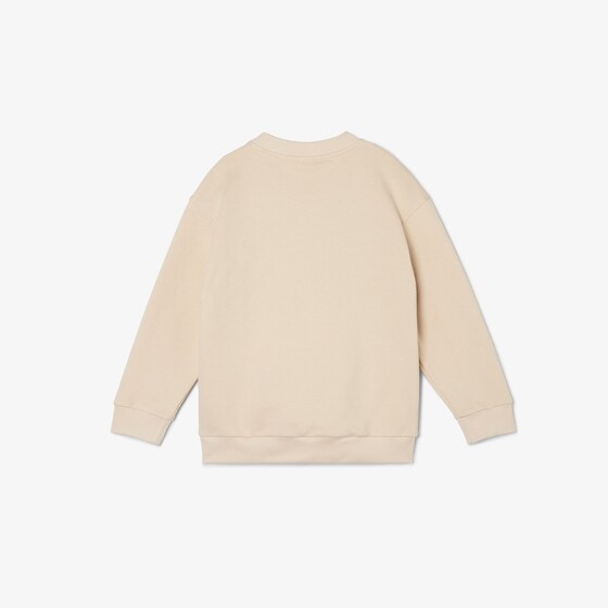Fendi Junior crew neck sweatshirt in beige jersey | Thumbnail 2