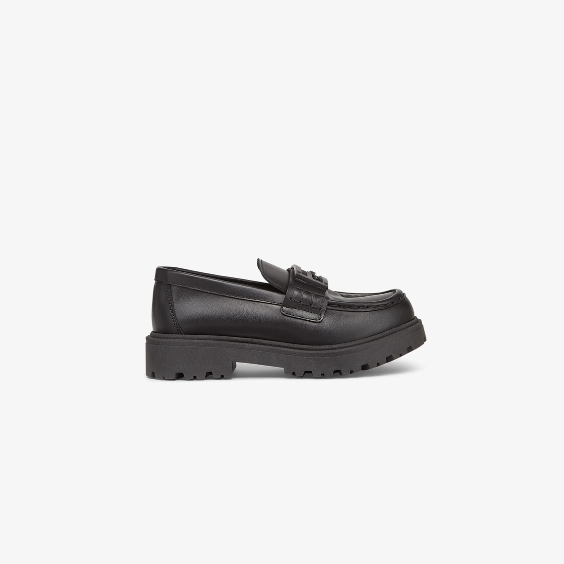 Junior Loafers Junior leather loafers with logo Black - Image 1/3