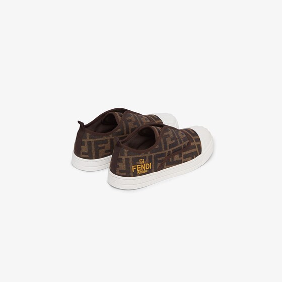 Fendi Junior slip-on sneakers with white rubber sole and toe | Thumbnail 3