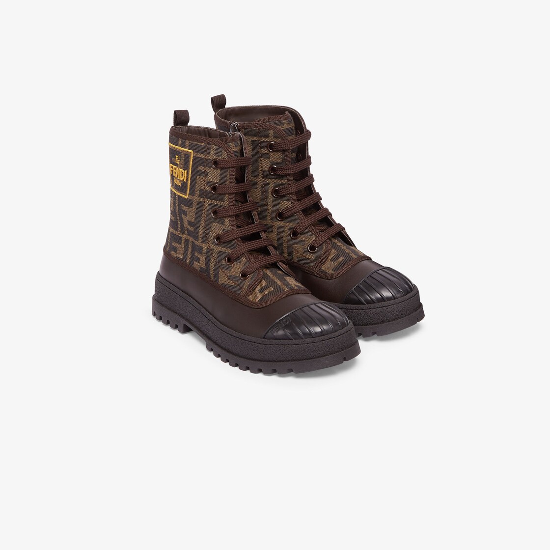 Junior Biker Boots Tobacco jacquard junior biker boots Brown - Image 2/3