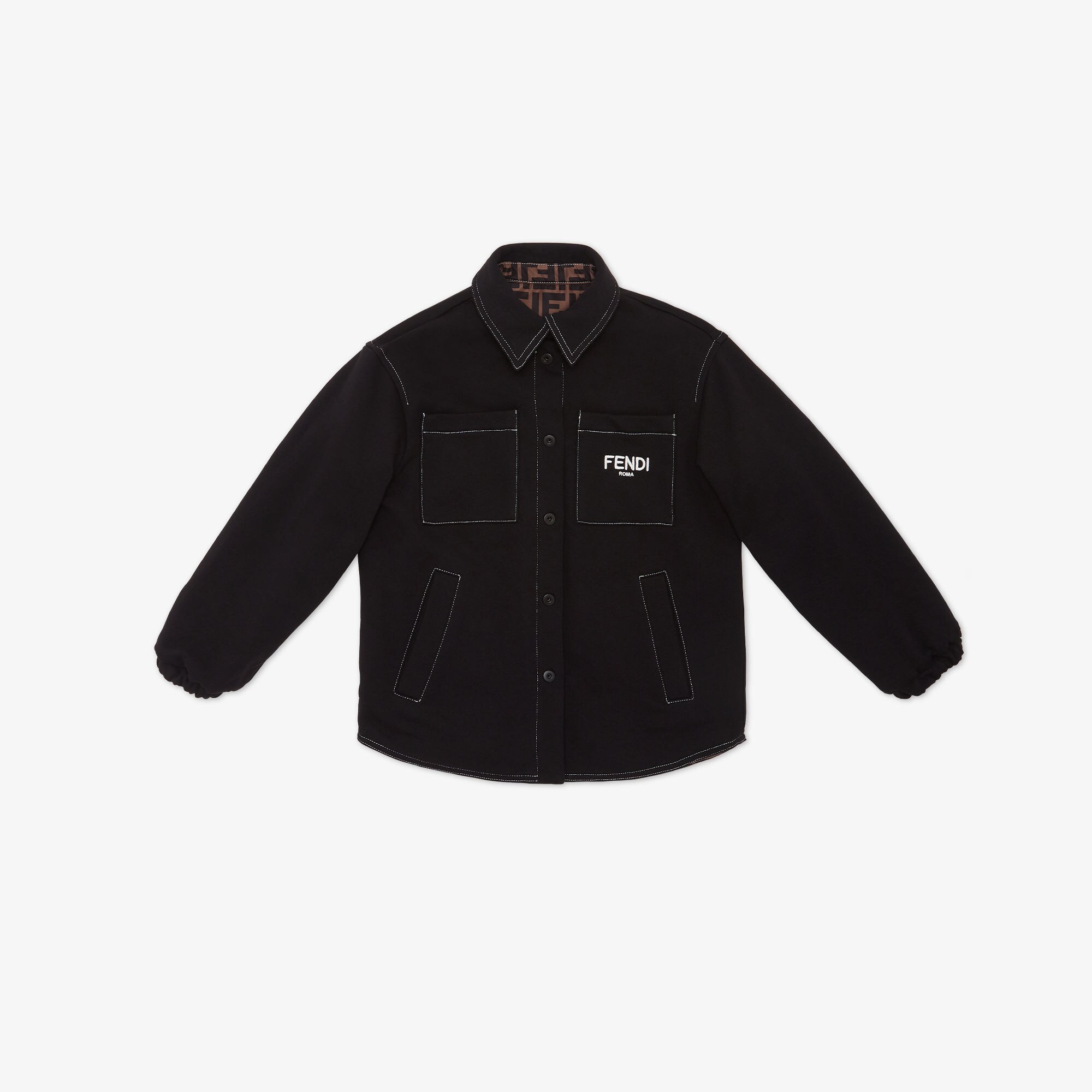 Junior Shirt Jacket Fabric Black | Fendi