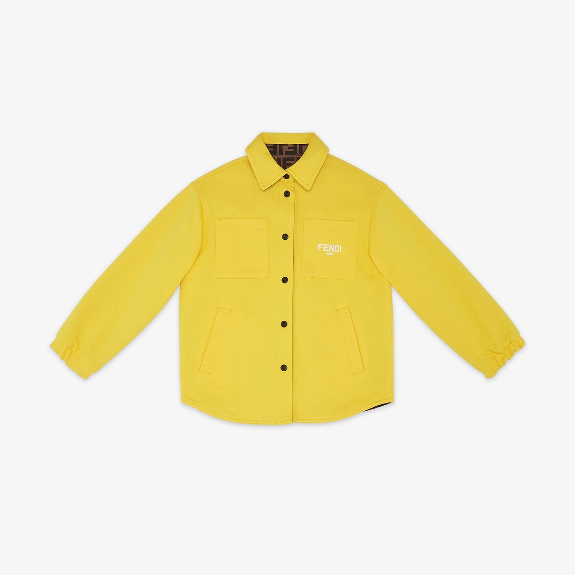 Junior Shirt Jacket - Yellow fleece and FF nylon reversible shirt