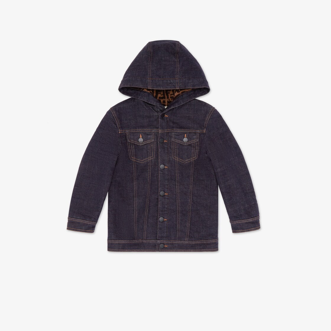 Junior Denim Jacket - Denim junior jacket with logo lining | Fendi