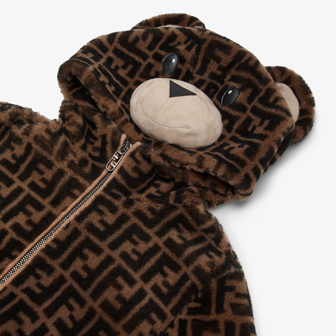 Junior Shearling Bomber Jacket - FF shearling teddy bear bomber