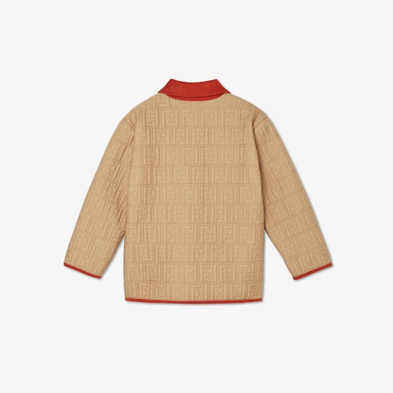 Fendi Beige junior jacket in quilted nylon with rust-coloured | Thumbnail 2