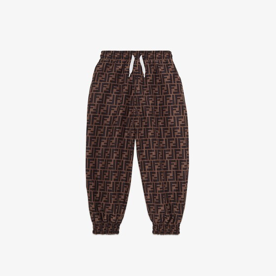 Fendi Reversible junior jogging trousers with drawstring at | Thumbnail 4