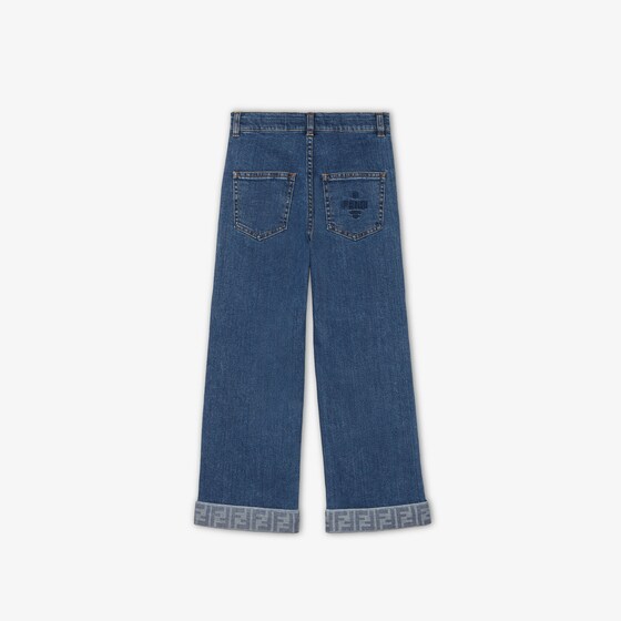 Fendi Fitted junior jeans with elasticated waist and tone-on-tone | Thumbnail 2