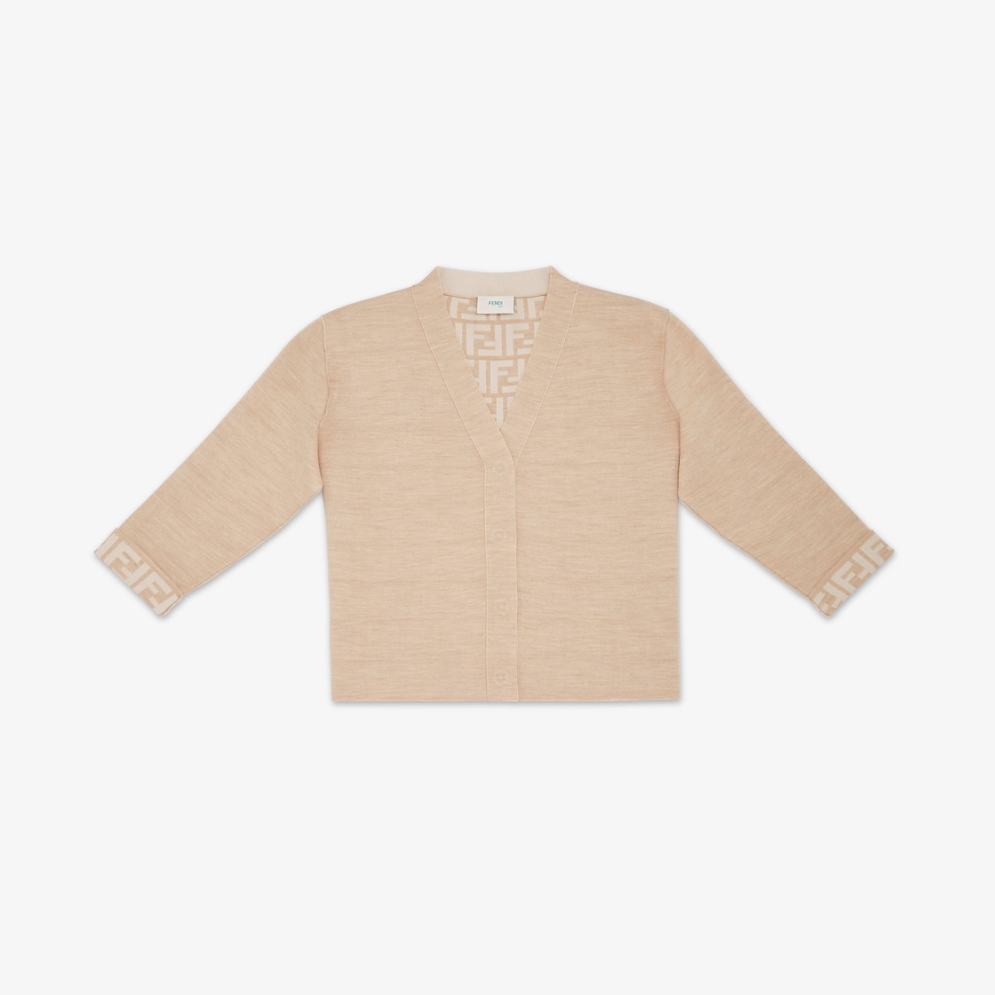 Fendi Baby Girls Stretch Gabardine Trousers in Beige
