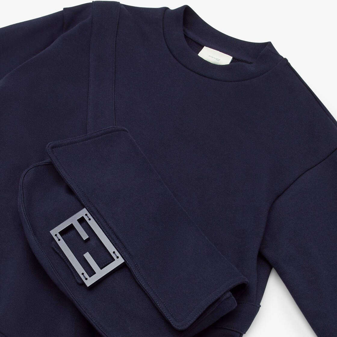 Junior Sweatshirt Navy blue sweatshirt with large Baguette Fendi