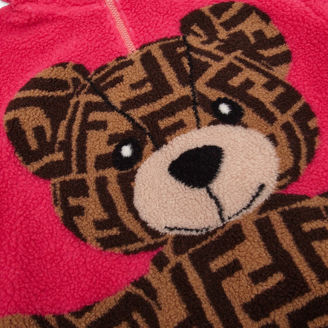 Junior Sweatshirt - Fuchsia teddy bear wool sweatshirt | Fendi