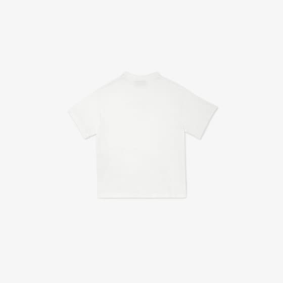 Fendi White jersey junior T-shirt with yellow Roma logo | Thumbnail 2