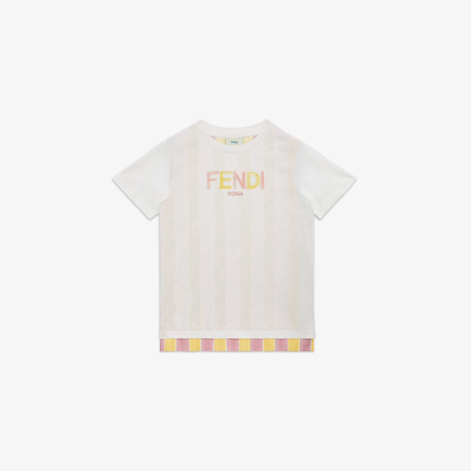 フェンディ ホワイト ジャージ T シャツ FY1217APMCF1J7C
