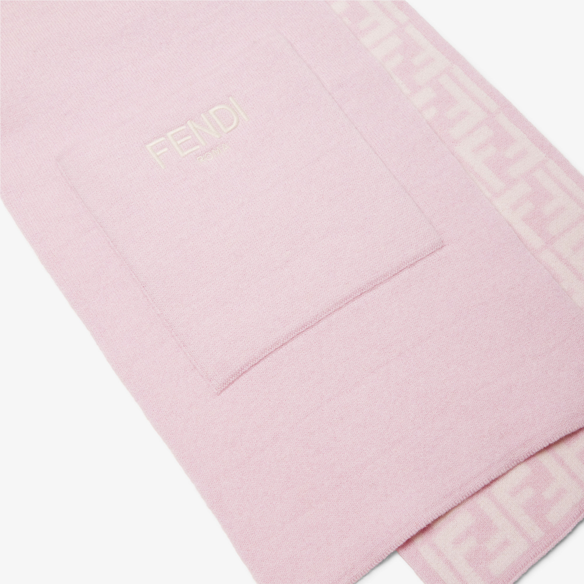 ニット ジュニア マフラー ウール ピンク | Fendi