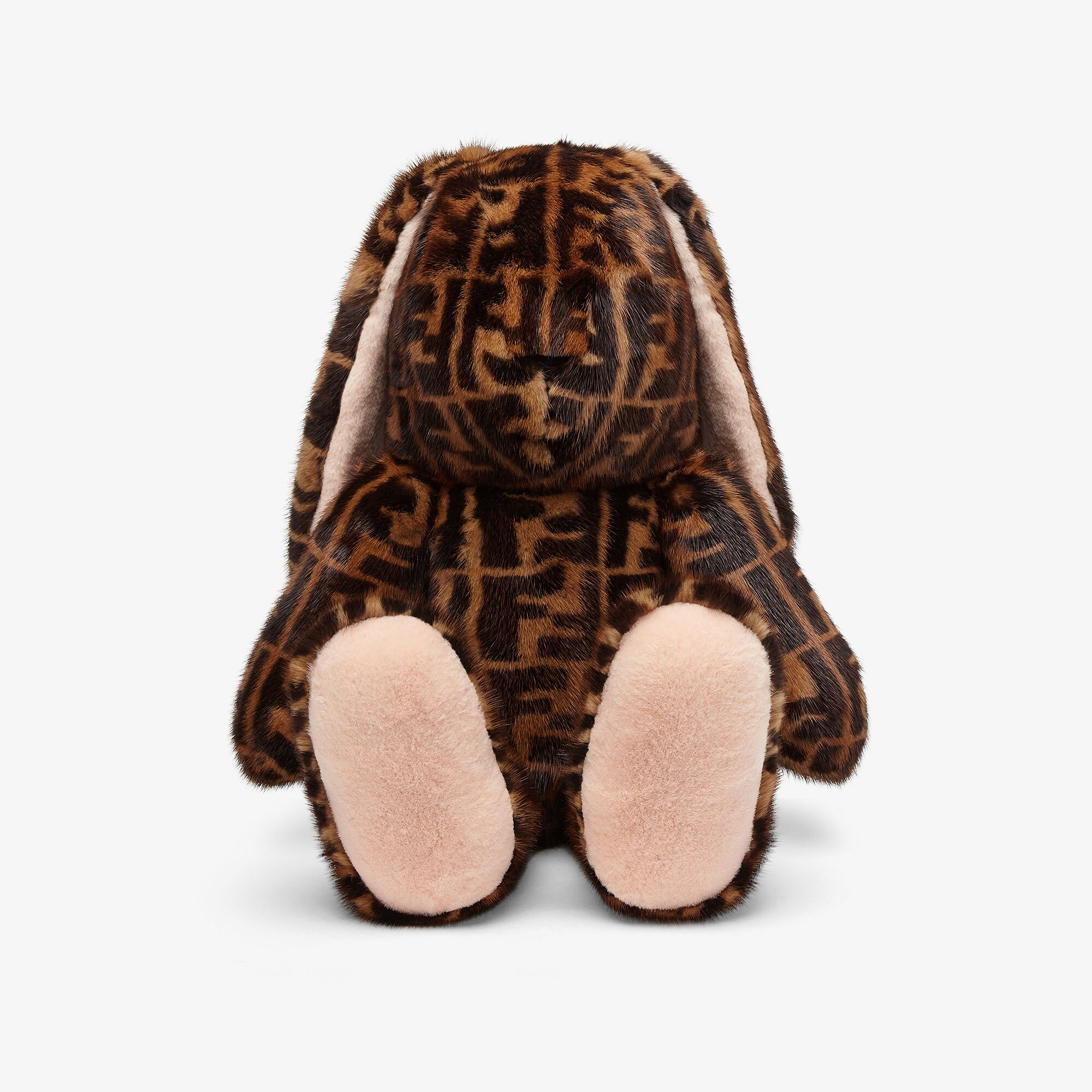 未使用◇FENDI フェンディ ファー ブローチ ピンク ブラウン 箱付き 花 FENDI三つ折り♪ラムレザーミニ財布♪FFズッカ柄 ピンク (FENDI