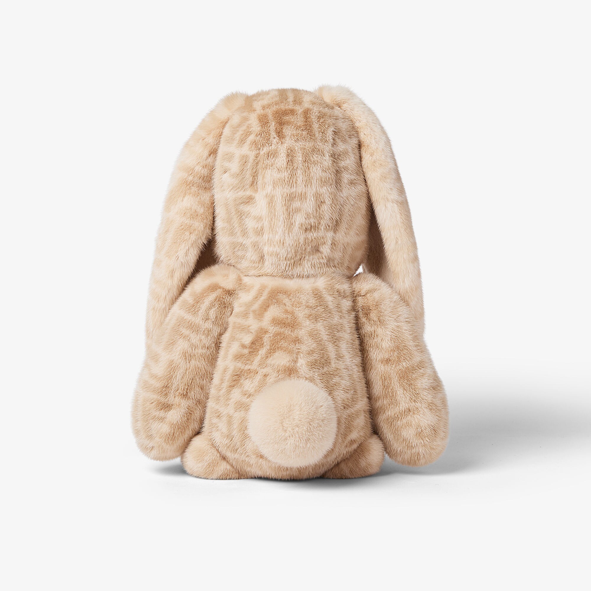 新品‼️ FENDI フェンディ　ラビットファー　ミンク　ビッグロゴ　ブローチ　茶 ミンクファー ラビット ファー ベージュ | Fendi